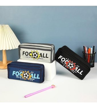 Luckystars Gri Bölmeli Çift Gözlü Cüzdan Kalemlik