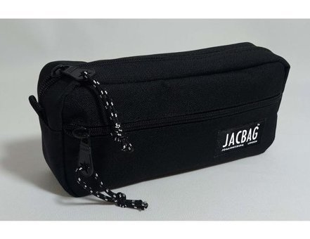 Jacbag Dual Zip Siyah Bölmeli Düz Çift Gözlü Cüzdan Kalemlik