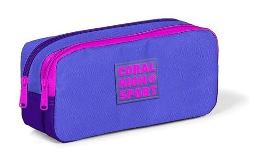 Coral High 22269 Mor Bölmeli Çift Gözlü Cüzdan Kalemlik