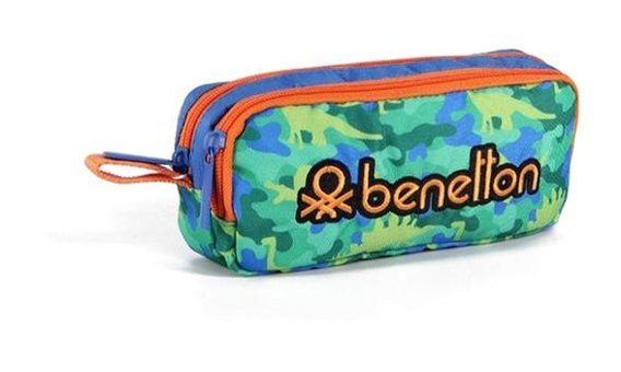 United Colors Of Benetton 03663-16394 Yeşil Bölmeli Çift Gözlü Cüzdan Kalemlik