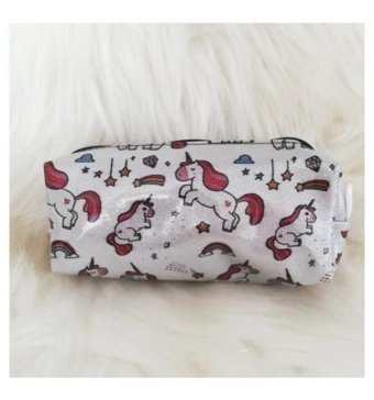 Unicorn Unicorn Beyaz Simli Tek Gözlü Cüzdan Kalemlik