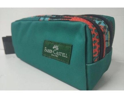 Faber Castell 5177000045 Yeşil Bölmeli Çift Gözlü Cüzdan Kalemlik