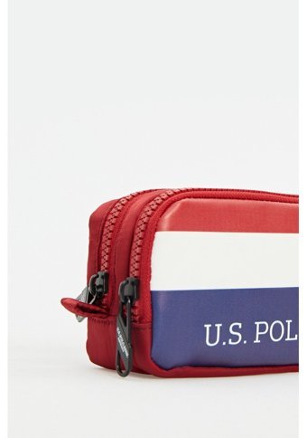U.S. Polo Assn. Plklk23139 Kırmızı Bölmeli Çift Gözlü Cüzdan Kalemlik