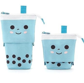 Heamor Kawaii Boba Milktea Mavi Tek Gözlü Kalemlik