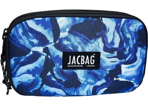 Jacbag Jac-11 Mavi-Beyaz Bölmeli Çift Gözlü Cüzdan Kalemlik