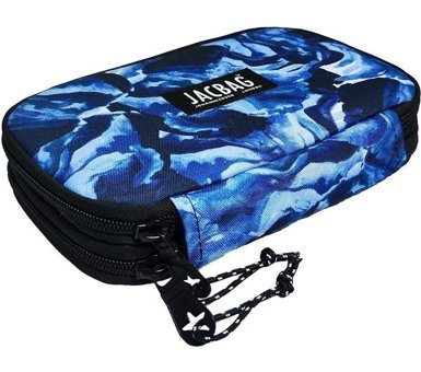 Jacbag Jac-11 Mavi-Beyaz Bölmeli Çift Gözlü Cüzdan Kalemlik