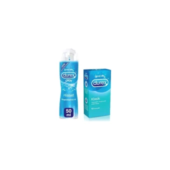 Durex Klasik Prezervatif 12'li+Durex Hisset Kayganlaştırıcı Jel 50 ml