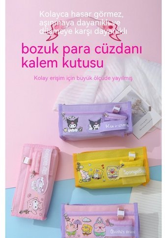 Eternal Luck Mor Bölmeli 3 Gözlü Cüzdan Kalemlik
