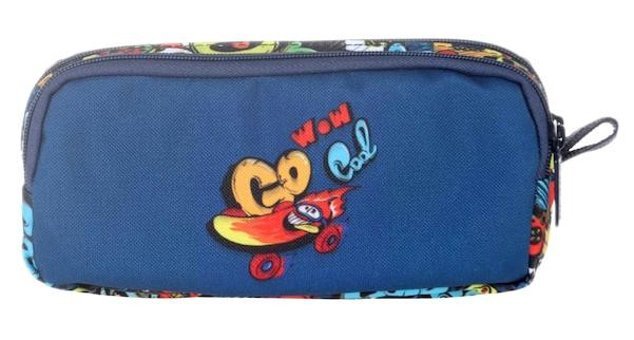 Kaukko Kids&Love Lacivert Bölmeli Çift Gözlü Cüzdan Kalemlik