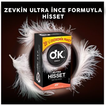 Okey Ultra Hisset Ultra İnce Prezervatif 20'li