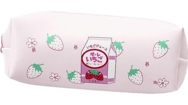 Heamor Kawaii Çilek Suyu Pembe Tek Gözlü Cüzdan Kalemlik