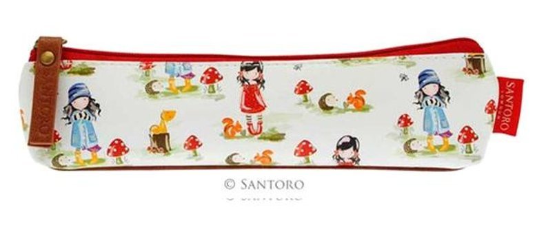 Sentor Pattern Toadstools Beyaz Tek Gözlü Cüzdan Kalemlik
