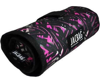Jacbag Jac-14 Gri-Pembe Katlanabilir Tek Gözlü Rulo Kalemlik