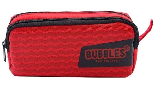 Bubbles Kırmızı Bölmeli Çift Gözlü Cüzdan Kalemlik