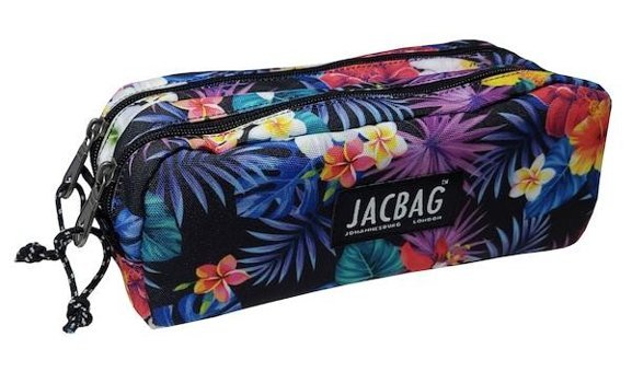 Jacbag Dual Pouch Yapraklı Çok Renkli Bölmeli Çift Gözlü Cüzdan Kalemlik