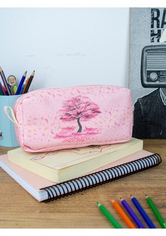 Onesize Pembe Bölmeli Çift Gözlü Cüzdan Kalemlik