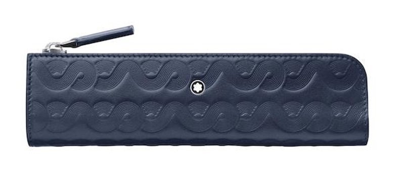 Montblanc Lacivert Tek Gözlü Cüzdan Kalemlik