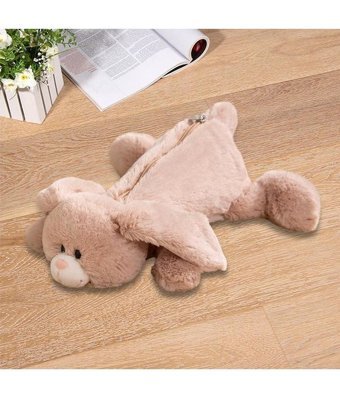 Magideal Kahverengi Peluş Tek Gözlü Cüzdan Kalemlik