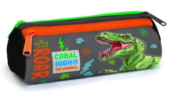 Coral High Gri-Yeşil Bölmeli 3 Gözlü Cüzdan Kalemlik