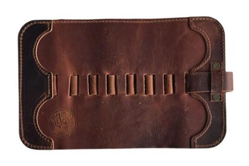 Lnleather Koyu Kahverengi Katlanabilir Tek Gözlü Rulo Kalemlik