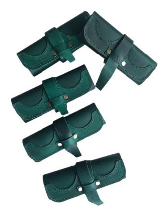 Lnleather Yeşil Katlanabilir Tek Gözlü Rulo Kalemlik