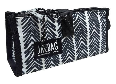 Jacbag Twin Beyaz-Siyah Bölmeli Katlanabilir Çift Gözlü Cüzdan Kalemlik