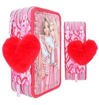 Top Model 412230 Pembe Bölmeli Katlanabilir 3 Gözlü Cüzdan Kalemlik