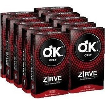 Okey Zirve Tırtıklı Prezervatif 10x10'lu