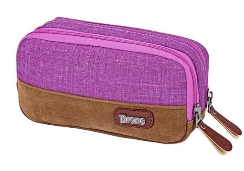 Brons Br-3132 Pembe Bölmeli Çift Gözlü Cüzdan Kalemlik