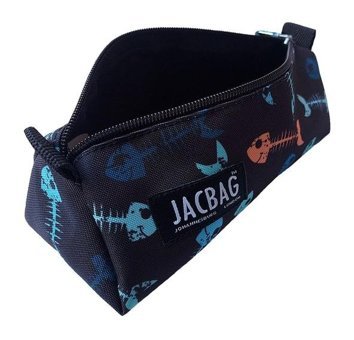 Jacbag Prime Kılçık Desenli Siyah Tek Gözlü Cüzdan Kalemlik