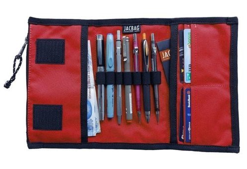 Jacbag Duplex Kırmızı Düz Katlanabilir Cüzdan Kalemlik