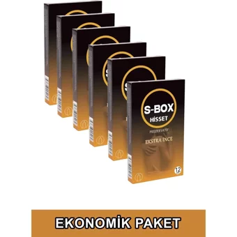 S-Box Hisset Ultra İnce Prezervatif 6x12'li