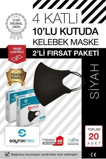 Saytekmed Tek Kullanımlık 3 Katlı Lastikli Telli 250'li Yetişkin Cerrahi Maske Pembe