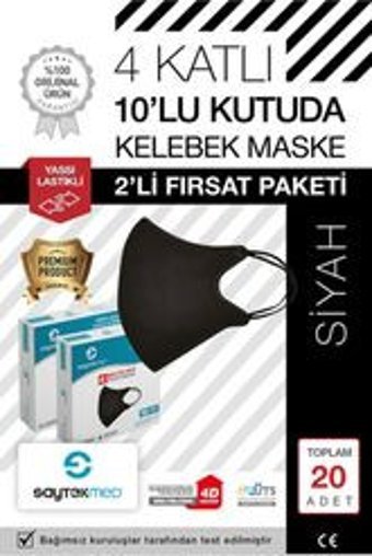 Saytekmed Tek Kullanımlık 3 Katlı Lastikli Telli 250'li Yetişkin Cerrahi Maske Pembe