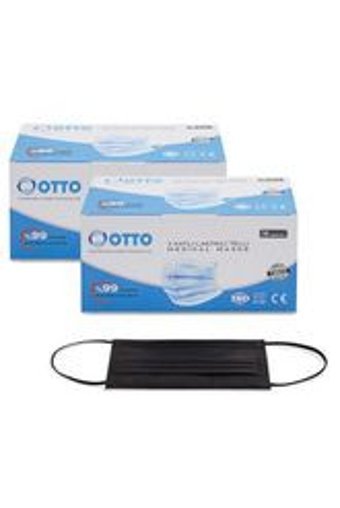 Otto Tek Kullanımlık 3 Katlı Lastikli Telli 100'lü Yetişkin Ultrasonik Maske Pembe