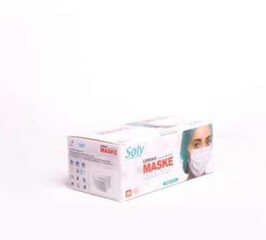 Soly Care Tek Kullanımlık 3 Katlı Lastikli Telli 150'li Çocuk Ultrasonik Maske