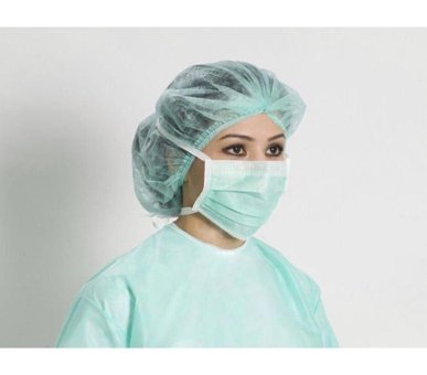 Amet Sağlık Ürünleri Tek Kullanımlık 3 Katlı Lastikli Telli 100'lü Yetişkin Ultrasonik Cerrahi Maske Yeşil