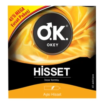 Okey Hisset İnce Prezervatif 45'li