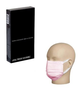 Ga Mask Tek Kullanımlık 3 Katlı Lastikli Telli 30'lu Yetişkin Ultrasonik Maske Pembe