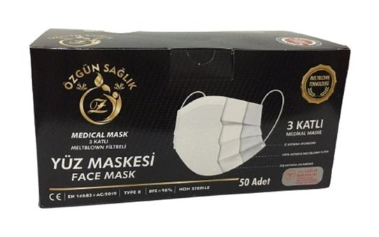 Otto Tek Kullanımlık 3 Katlı Lastikli Telli 50'li Yetişkin Ultrasonik Maske Pembe