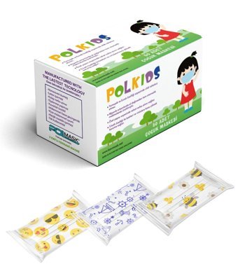 Polaris Tek Kullanımlık 3 Katlı Lastikli Telli 50'li Yetişkin Cerrahi Maske Siyah