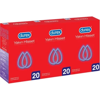 Durex Yakın Hisset İnce Prezervatif 3x20'li
