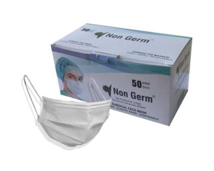 Non Germ Tek Kullanımlık Lastikli Telli 150'li Yetişkin Ultrasonik Maske