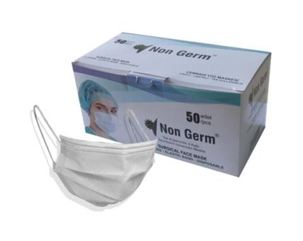Non Germ Tek Kullanımlık Lastikli Telli 150'li Yetişkin Ultrasonik Maske