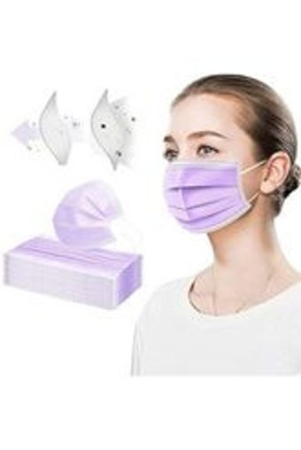 Roll Tek Kullanımlık 3 Katlı Lastikli Telli 50'li Yetişkin Cerrahi Maske Mavi