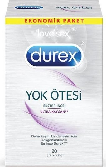 Durex Yok Ötesi Ultra İnce Ultra Kaygan Prezervatif 20'li