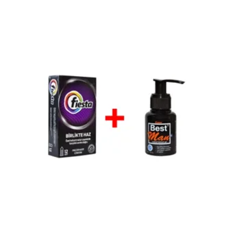 Fiesta Birlikte Haz Prezervatif 12'li+Best Man Kayganlaştırıcı Jel 55 ml