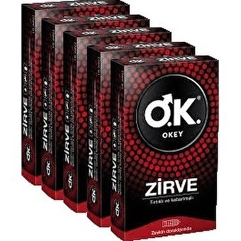 Okey Zirve Tırtıklı Prezervatif 5x10'lu