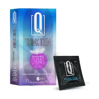 Q Think Thin Vanilya Aromalı Ultra İnce Prezervatif 6'lı