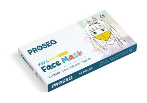 Polmask Tek Kullanımlık 3 Katlı Lastikli Telli 50'li Çocuk Ultrasonik Maske